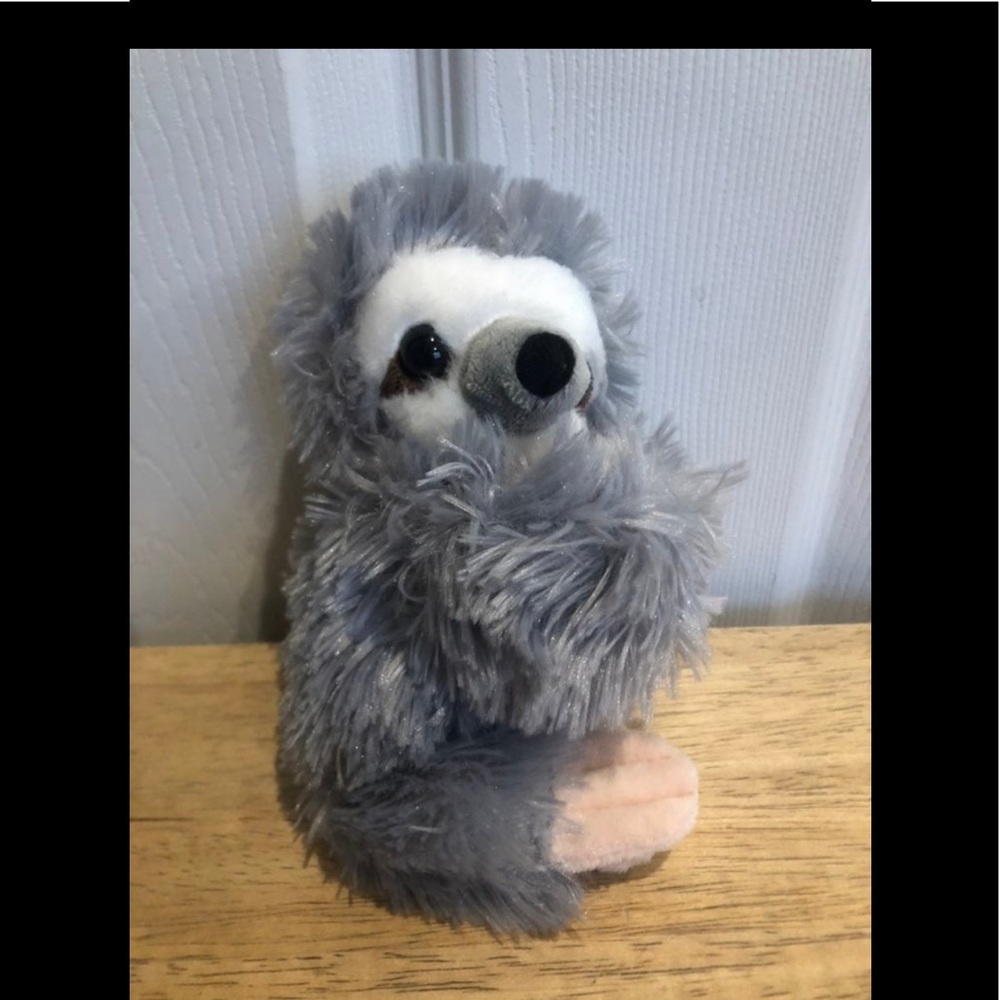 8" Sloth Plush Wrist Hugger Slap Bracelet Stuffed Animal by Wild Republic